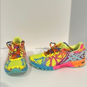 Asics Yellow and Blue Sneakers with Dynamic Design